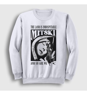 Presmono Unisex Beyaz Inhospitable Müzik Mitski Sweatshirt 543481tt