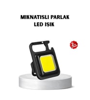 Mey İthalat® USB Type-C Şarjlı Mini Fener – Manyetik, Katlanabilir ve Şişe Açacaklı Tasarım