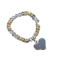 Omark Cotton Gray Heart Bileklik