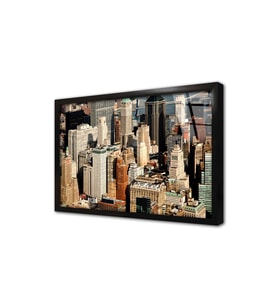 New York Şehir Çerçeveli Cam Tablo
