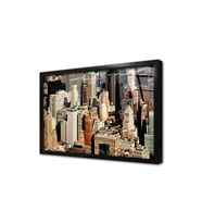 New York Şehir Çerçeveli Cam Tablo