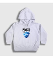 Presmono Unisex Çocuk Beyaz Logo Oyun Rocket League Kapüşonlu Sweatshirt 491589tt (Beyaz)