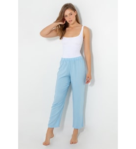 DoReMi Viskon Bayan Pijama Altı (Bebek Mavisi)