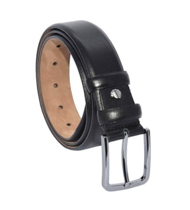 Siyah Çocuk Boy Hakiki Deri Düz Model 3.5 cm.lik  Klasik Kemer XD-200-GRS-ST