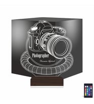 Luvivia Photographer Fotoğraf Makinesi Fotoğrafçı Kişiye Özel 3D Lamba - Masa Gece Lambası