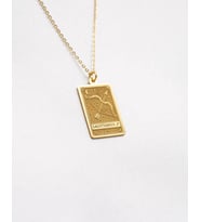 Kişiye Özel 925 Ayar Gümüş Tasarım Yay Burcu Kolye (Gold)