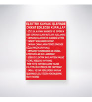 Elektrik Kaynak İşlerinde Dikkat Edilecek Kurallar 21x28 Arkası Yapışkanlı Levha