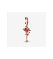 Gül Çiçek Sallantılı Charm (Gümüş)