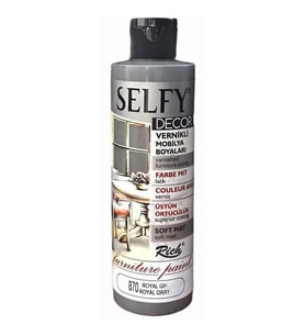 Rich Selfy Decor Vernikli Boya 240 cc 870 ROYAL GRİ 