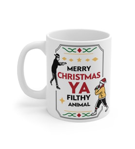 Merry Christmas Ya Filthy Animal Coffee Mug  - Komik Hediye Kupa  Ofis Arkadaşına Harika Hediye