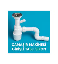 Çamaşır Makinesi Girişli Koku Önleyici Taslı Körüklü Sifon – Dayanıklı & Uzun Ömürlü