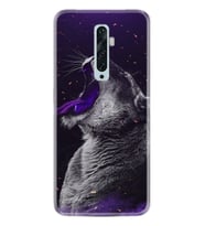 Oppo Reno 2Z 4 Lite 4 Pro 5 6 7 A31 Kılıf Desemli Silikon Purple Leopar 1750