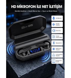 Siyah Profesyonel Kulaklık HD Mikrofonlu Çağrı Cevaplayabilen