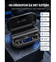 Siyah Profesyonel Kulaklık HD Mikrofonlu Çağrı Cevaplayabilen