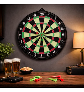 Klasik Dart Tahtası – İç Mekan Duvar Tipi Dart Oyunu Seti  Ev, Ofis ve Oyun Odası