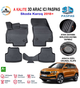 Skoda Karoq 3D Paspas Havuzlu Pro 2018 Sonrası