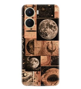 Vivo Y16 Kılıf Hayat Serisi Desenli Retro Moon - Barkod No 2029