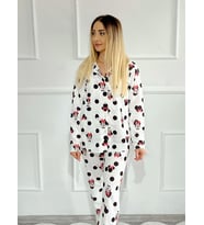 Puantiye Detaylı Anne Pijama Takımı