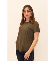 Rich Kadın Organik Bisiklet Yaka T-shirt %100 Pamuk Tişört