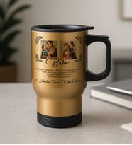 BK Gift Kişiye Özel Fotoğraflı Babalar Günü Tasarımlı Kulplu Çelik Bardak Termos Mug 450ml-5, Babalar Günü Hediye, Babaya Hediye