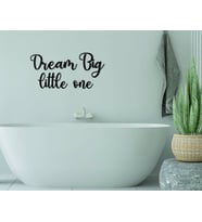 BK Home Dream Big Little One Ahşap Duvar Yazısı (Siyah)