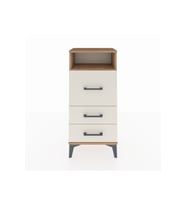 Arges Komodin Tek Raflı 3 Çekmeceli 44x30x96 Çam-Aytaşı