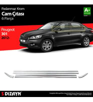 Drs Tuning Peugeot 301 Uyumlu Krom Cam Çıtası 6 Parça. 2012 Üzeri