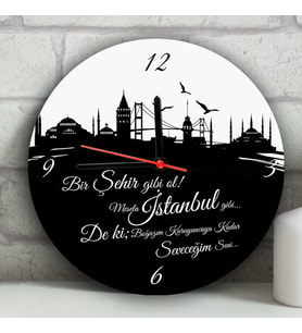 Kişiye Özel İstanbul'un İncileri Duvar Saati