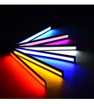 Ultra Parlak Cob Led Gündüz Farları DC 12V 17cm Su geçirmez 2 Adet Set Sis Lamba Sarı