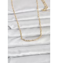 CM 14K Gold Renk Burgu Zincirli 60 cm Kadın Kolye - TJ-BKO10955
