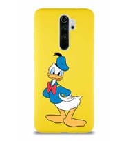 Xiaomi Redmi Note 8 Pro Soft Premier Kapak Donald Duck-D Tasarımlı Silikon Kılıf - Sarı (Şeffaf)