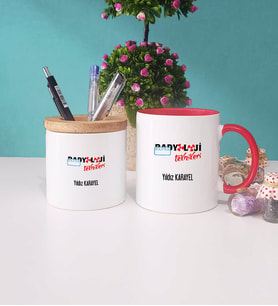 Radyoloji Teknikeri Kupa Bardak Kırmızı ve Kalemlik