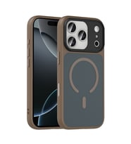 iPhone 17 Pro Kılıf Mat Arka Yüzey Wireless Şarj Özellikli Flet M-safe Kılıf (Gold)