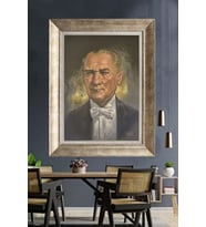Gümüş Çerçeveli Atatürk Tablo ds377
