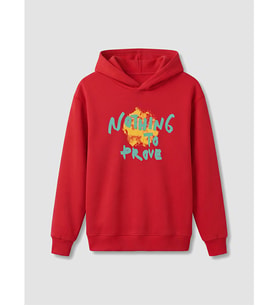 LC WAIKIKI Kırmızı Kapüşonlu Baskılı Erkek Çocuk Sweatshirt