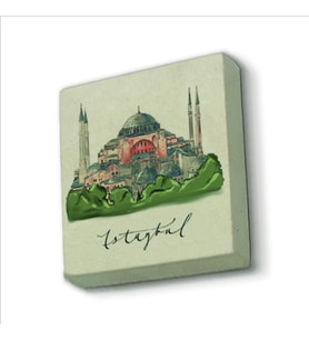 Ayasofya Camii Baskılı Doğaltaş  Magnet(KRT-006)