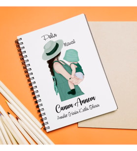 Anneler Günü Tasarımlı Defter Kişiye Özel