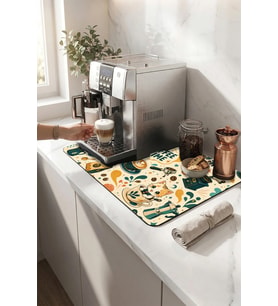 Valerine Life Kahve Espresso Makinesi Matı 35x45cm Çaycı Pad Su Geçirmez Crochet Coffee
