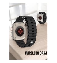 Mey İthalat® 45 MM Gri Kasa Ultra Akıllı Saat Sesli Görüşme, Sağlık Takibi, Suya Dayanıklı