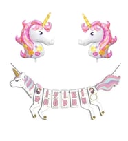 Unicorn Şekilli Iyi Ki Doğdun Folyo Balon Set