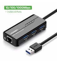 Ugreen 20265 USB 3.0 Gigabit Ethernet RJ45 Dönüştürücü USB Çoklayıcı