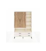 Arges Dolap 10 Raflı 4 Çekmeceli 2 Kapaklı 132x30x195 Aytaşı-Çam/Aytaşı