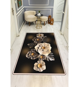 Modern Desenli Dijital Baskı Kaymaz Taban Halı H0194