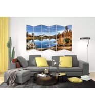 GÖL AĞAÇLIK DAĞ MANZARASI MDF TABLO-3197 MODEL-B