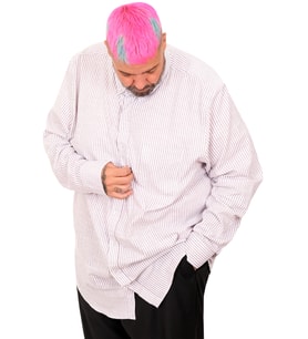 Mode XL Büyük Beden EKSTRA UZUN BOY Keten Likralı Gömlek 20384 BEJ