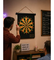 Manyetik Dart Oyunu Katlanabilir Güvenli Dart Seti 6 Ok Hediyeli
