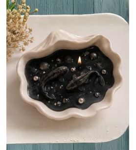 Okyanusun Renkleri Özel Seri El Yapımı Aromaterapi Mum Kokulu Doğal Soya Mum