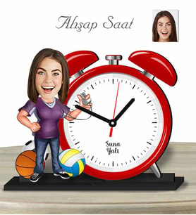 Kişiye Özel Ahşap Saat-Beden Eğitimi Öğretmeni Kadın-1