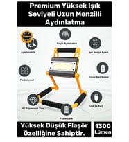 Premium 3 Modlu Su Geçirmez 6500K Renk Sıcaklığı 20W Led 360 Derece Dönebilen 1300 Lümen Aydınlatma