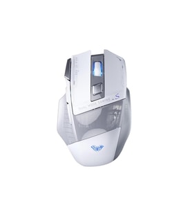 Aula SC550 Beyaz RGB Makrolu Optik Kablosuz Oyuncu Mouse Teşhir